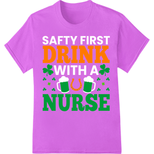 Witty 'Drink Nurse' St. Patrick's Day DTF Print Heat Transfer - SUPERDTF - DTF Prints - DTF Transfers - Custom DTF Prints